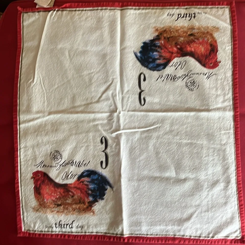 WILLIAMS-SONOMA 12 Days of Christmas cotton napkins